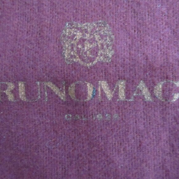 Bruno Magli Designer Flannel Dust Bag 14" x 7" Drawstring Maroon Red - Picture 7 of 7